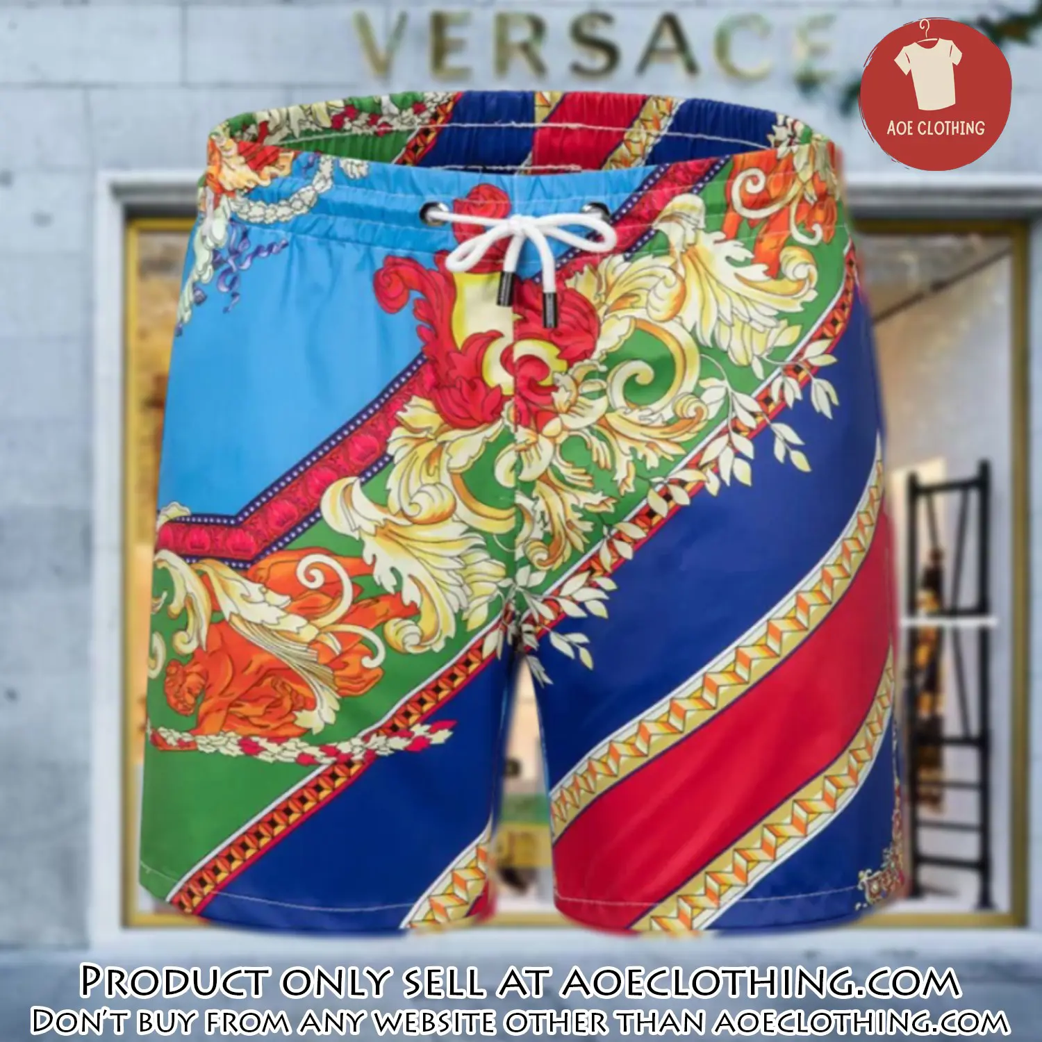 Versace hot new 3d luxury all over print shorts pants for men aoe1623702